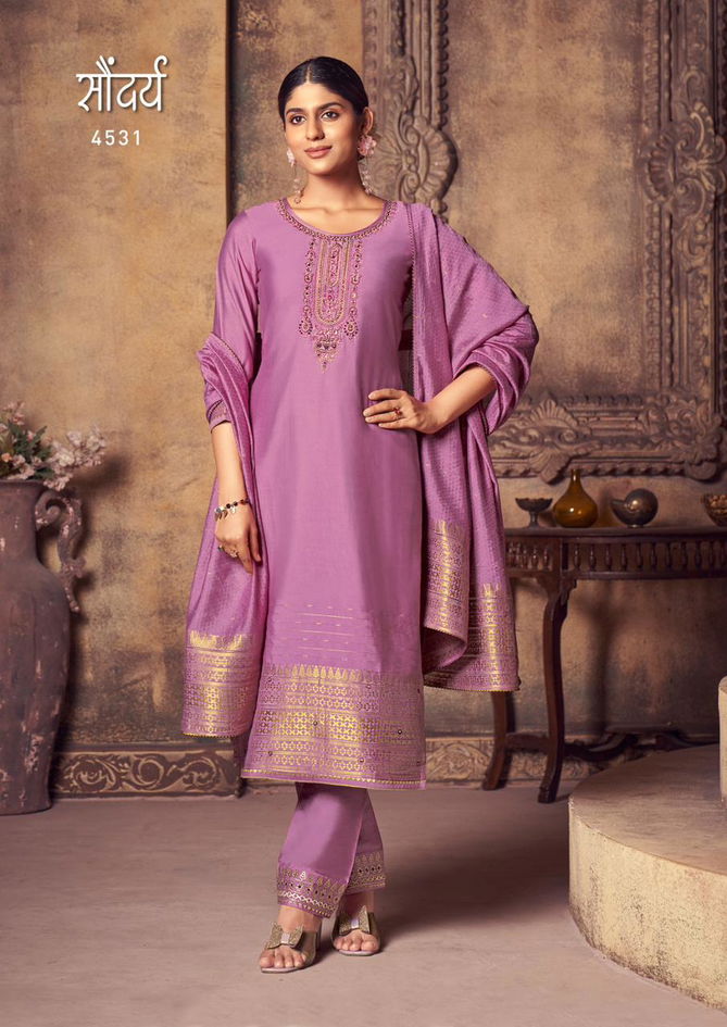 Rangoon Soundrya Embroidery Readymade Suits Catalog
